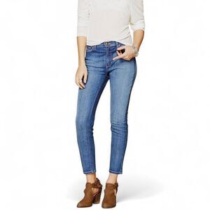 Free People High Rise Stretchy Blue Skinny Jeans - Size 27